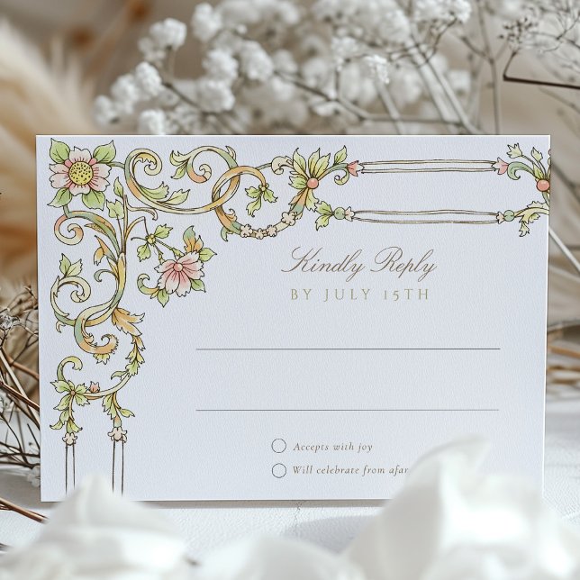 Casamento com Cartões RSVP de Jardim (Criador carregado)