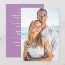 Casamento com Casal de Foto do Coração Lilac Moder