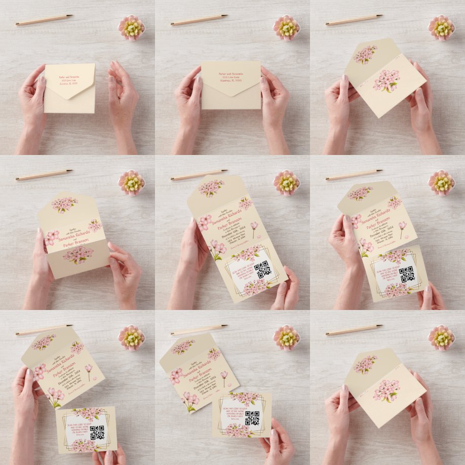 Casamento com Cherry Blossom e RSVP