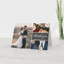 Casamento com Cinzas de Mod Obrigado Cartão de Fot