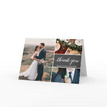 Casamento com Cinzas de Mod Obrigado Cartão de Fot