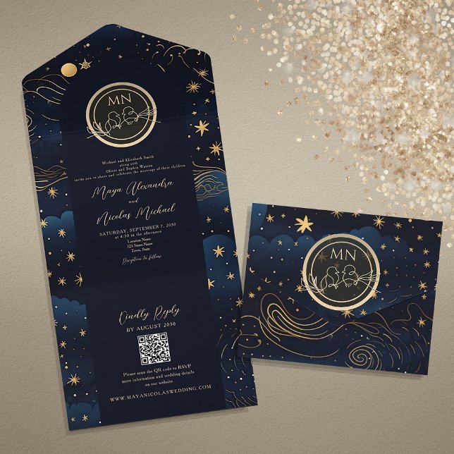 Casamento com Código QR Celestial (Criador carregado)
