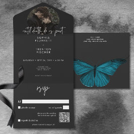 Casamento com Código QR de Foto de Mariposa Minima