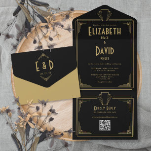 Casamento com Código QR do Monograma de Deco de Ar