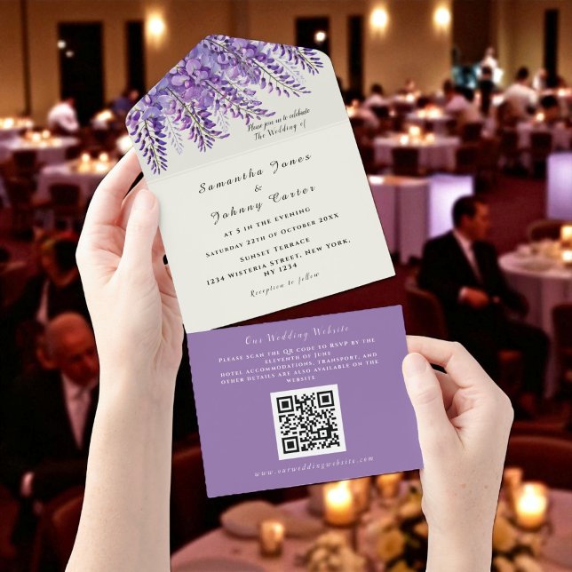Casamento com Código QR Purple de Aquecedoria de W (Criador carregado)