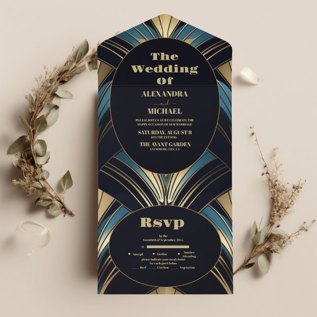 Casamento com Deco Azul e Dourado (Criador carregado)