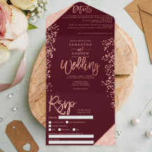casamento com dourado rosa confetti burgundy