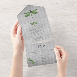 Casamento com Dragonfly Verde