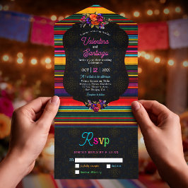 Casamento com elegantes flores mexicanas