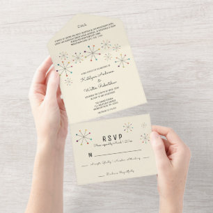 Casamento com Estilo Retro da Idade Atômica Moder