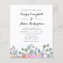 Casamento com Eucalipto e Lavanda em Aquarela dent