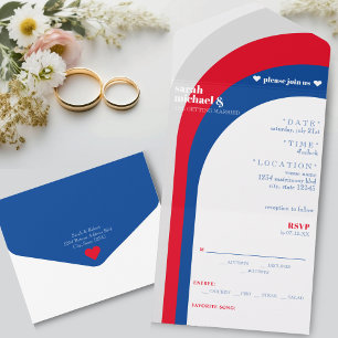 Casamento com Fita de Arcos Curvos e Brancos Verme