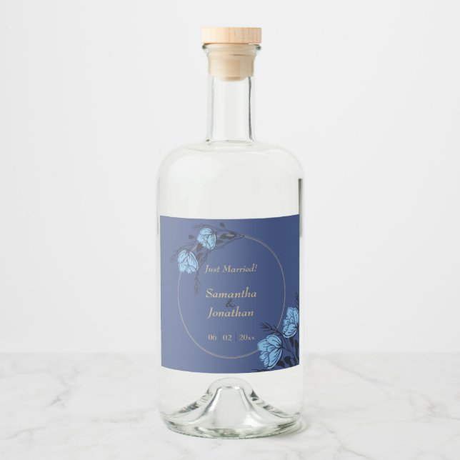 Casamento com Flor rico Azul (Frente)