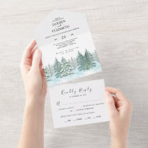 Casamento com Floresta de Pinheira Aquarela