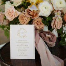 Casamento com Folha de Ouro Real
