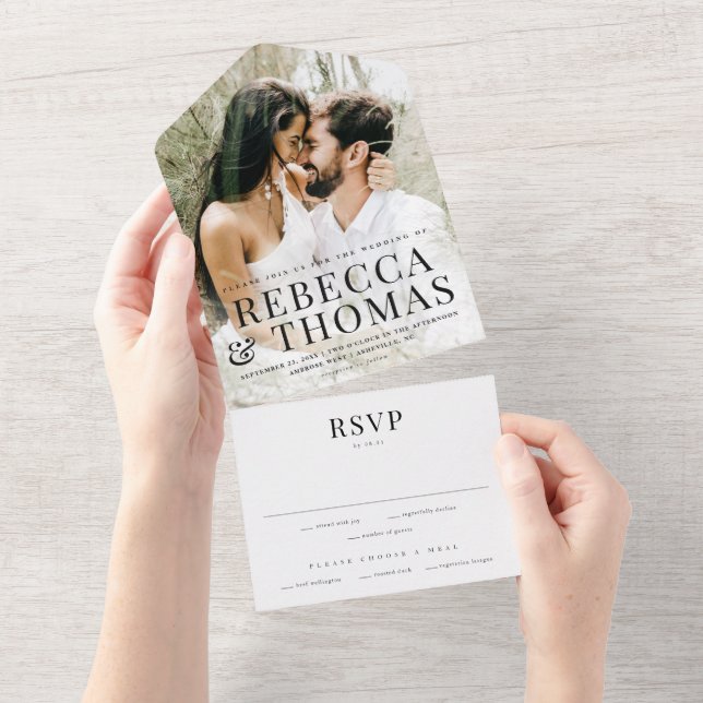Casamento com Foto Moderna (Aba destacável)