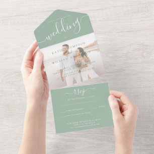 Casamento com Fotografia de Elegant Sage Green