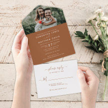 Casamento com Fotografia e Caligrafia Terracota El