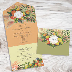 Casamento com Fruta Cítrica Laranja Moderna