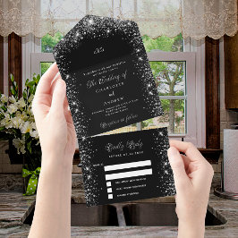 Casamento com guião preto de prata