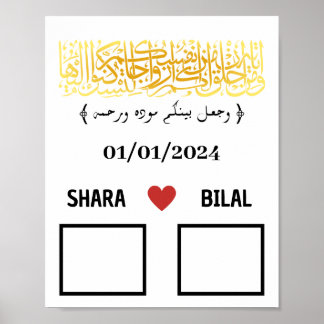 Casamento com impressões digitais do casal