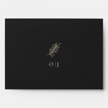 Casamento com Monograma Botânico Preto