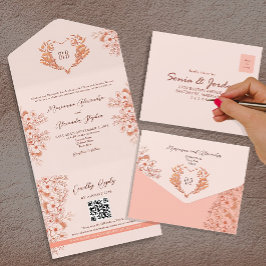 Casamento com Monograma Rosa e Bege