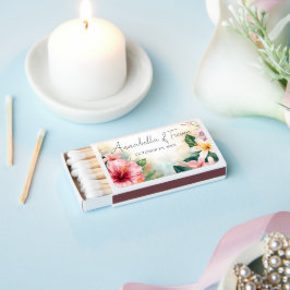 Casamento com Nome Personalizado Flores Havaianas