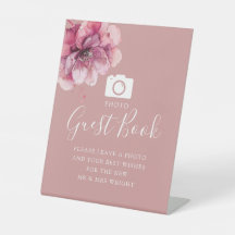 Casamento com o Livro de Convidados de Fotos Botân