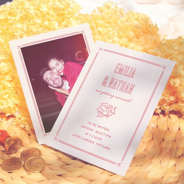 Casamento com Orçamento com Amor Retro Cupido Dese (Criador carregado)