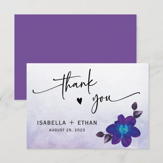 Casamento com Orquídea Azul (Frente/Verso)