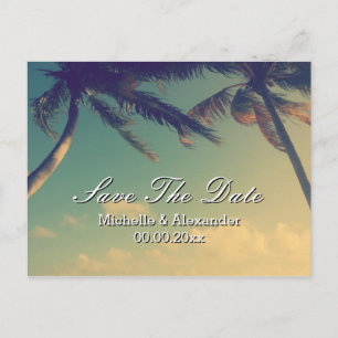 Casamento com Palm tree Beach Salve os cartões pos