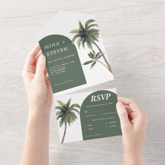 Casamento com palmeira verde (Aba destacável)