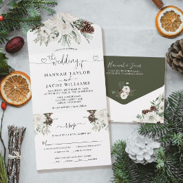 Casamento com Pine de inverno com RSVP
