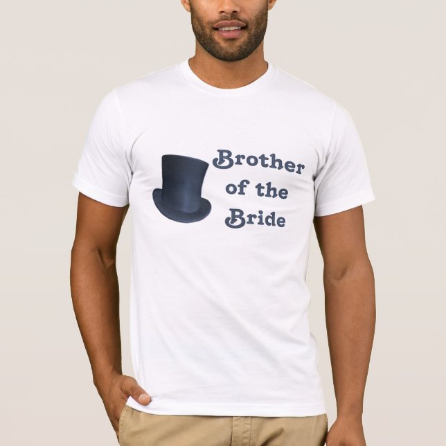 Casamento com pinguins - Noiva - Camiseta Irmão (Frente)