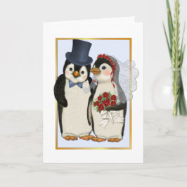 Casamento com pinguins - Sem Cartão de Texto