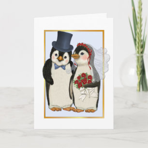 Casamento com pinguins - Sem Cartão de Texto