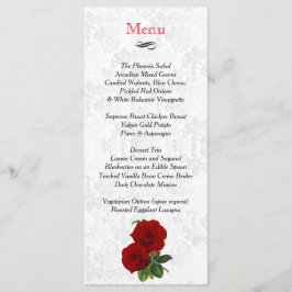 Casamento com Rosas vermelhas Profundas - Menu