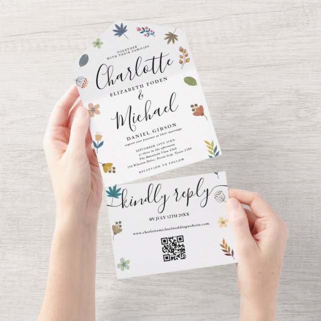 Casamento com Script de Assinatura de Código QR Fl (Aba destacável)