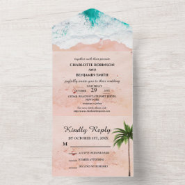 Casamento com Tema de Praia Tropical Costeira