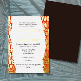 Casamento com Tipografia do Amor Elegante Vermilio