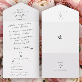 Casamento com Tipografia Escrita Manuscrita de Man
