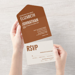 Casamento com Tipografia Simple Boho Terracotta