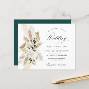 casamento com vegetação silvestre de erva-pampas