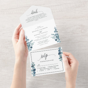 Casamento com Verde de Eucalipto Azul Empoeirado