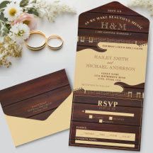 Casamento com Violão Vermelho e Tan Brown