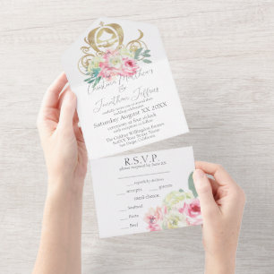 Casamento Conto de Fadas Carruagem Dourada e Flore