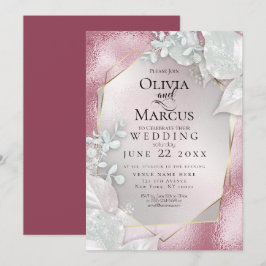 CASAMENTO | Convite com Brilho Pérola Bege Pálido