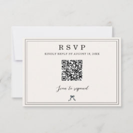 Casamento Coquette com QR Code RSVP Minimalista El