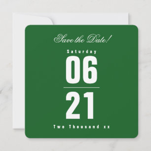 Casamento Cor Sólida Summers Verde Save the Date